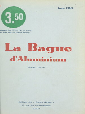 cover image of La bague d'aluminium